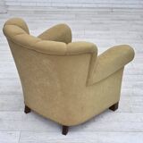1960s, Danish relax chair, original light green furniture wool.