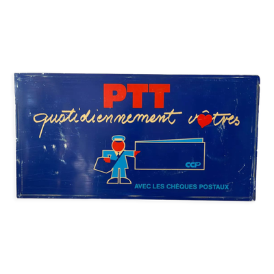 Panneau publicitaire PTT années 60/75