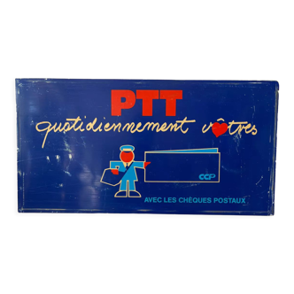 Panneau publicitaire PTT années 60/75