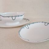 Ravioli and gravy boat Saint Amand iron earth