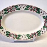 Plat ovale ancien de chez Sarreguemines modèle "Turbigo"