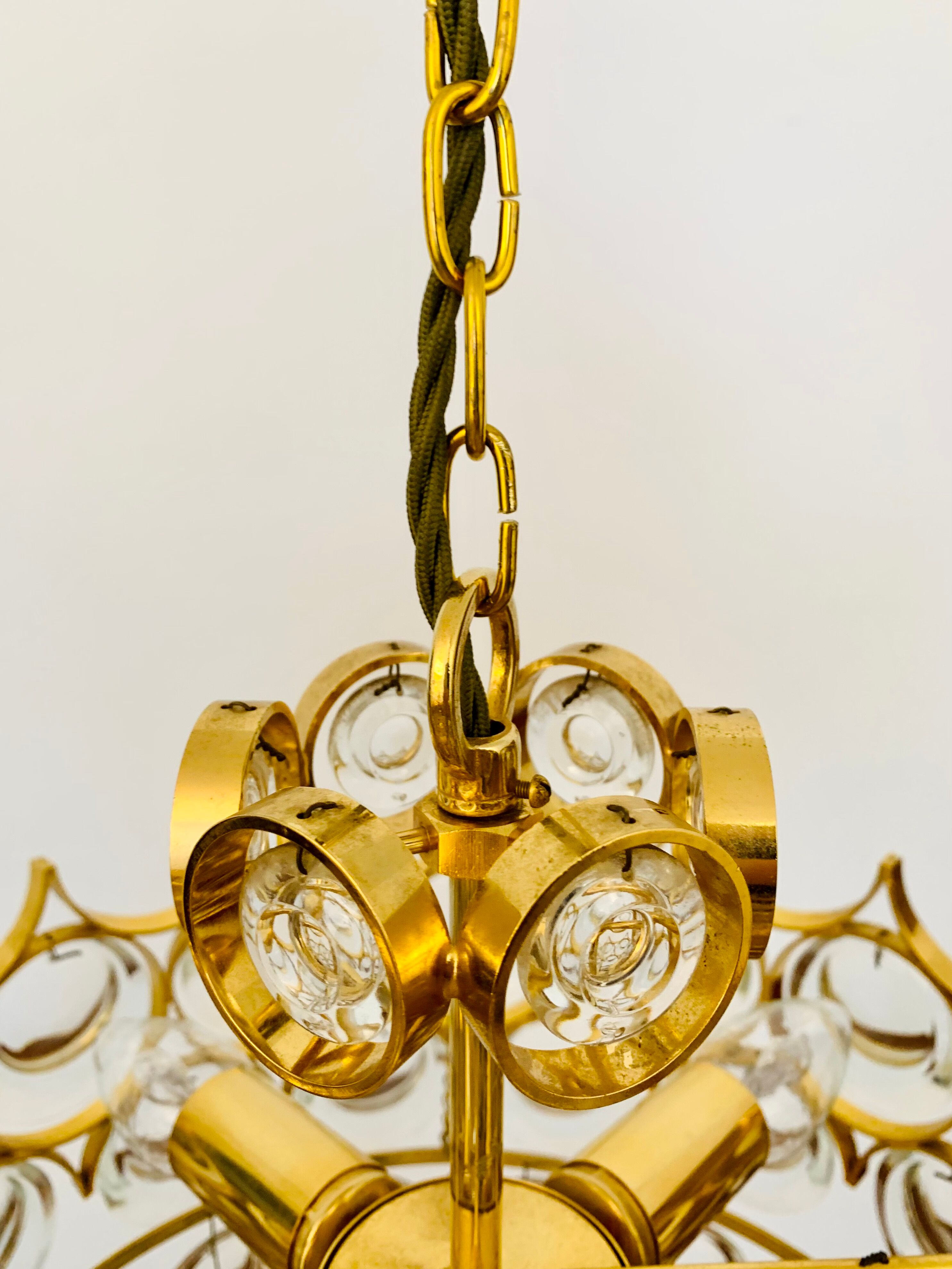 Chandelier en verre cristal par Palwa