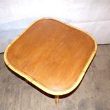 Vintage wicker rattan lounge coffee table