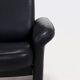 DS50 black leather lounge chair by De Sede Switzerland 1980s