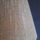 Table lamp foot turned wood, lampshade jute - vintage 1970