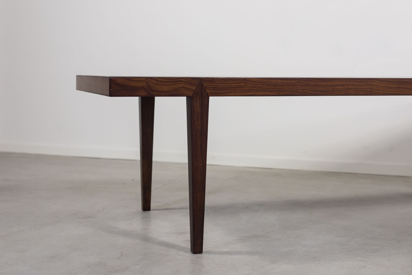 Rosewood coffee table by Erik Severin Hansen for Haslev, 1960s.