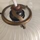 Pleated glass lampshade - mid 20th century