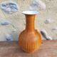 Woven straw vase