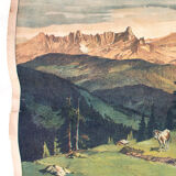 Affiche pédagogique montagne, 1929