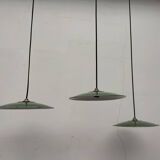 Enameled sheet metal pendant lights