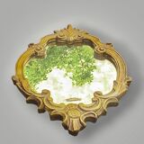 Antique mirror in carved wood with gilded leaf – Louis XV style – H59 cm