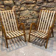 Pair of armchairs by Jan Vaněk, 1940s, fully restored, Czechoslovakia