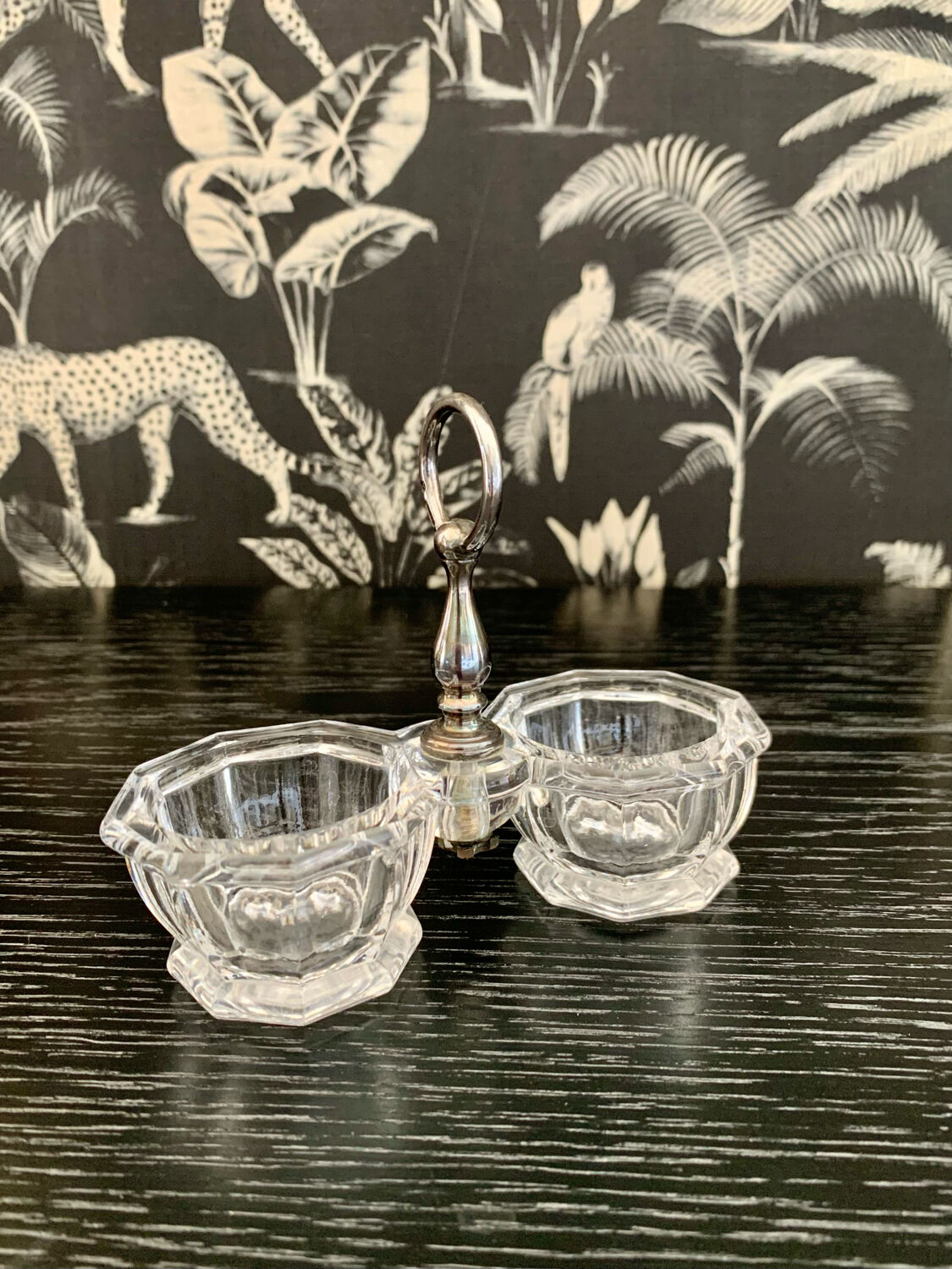 Double saleron in Baccarat crystal