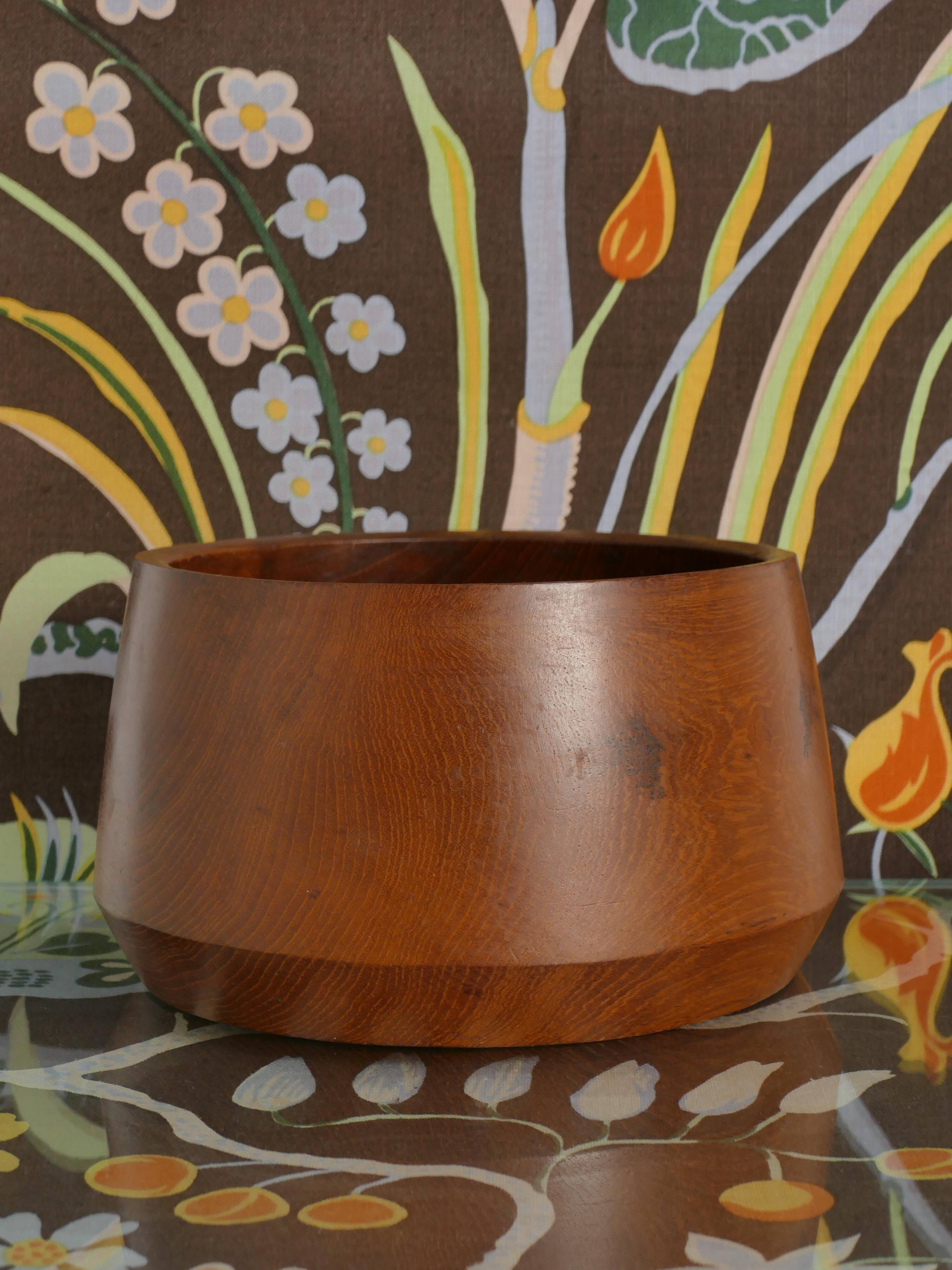 Mid-Century Modern Solid Teak Wood Bowl, Sweden