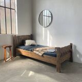 Brutalist Aranjou elm bed