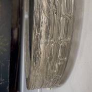 Illuminated mirror ‘iced -glass’ Hillebrand style Mid Century