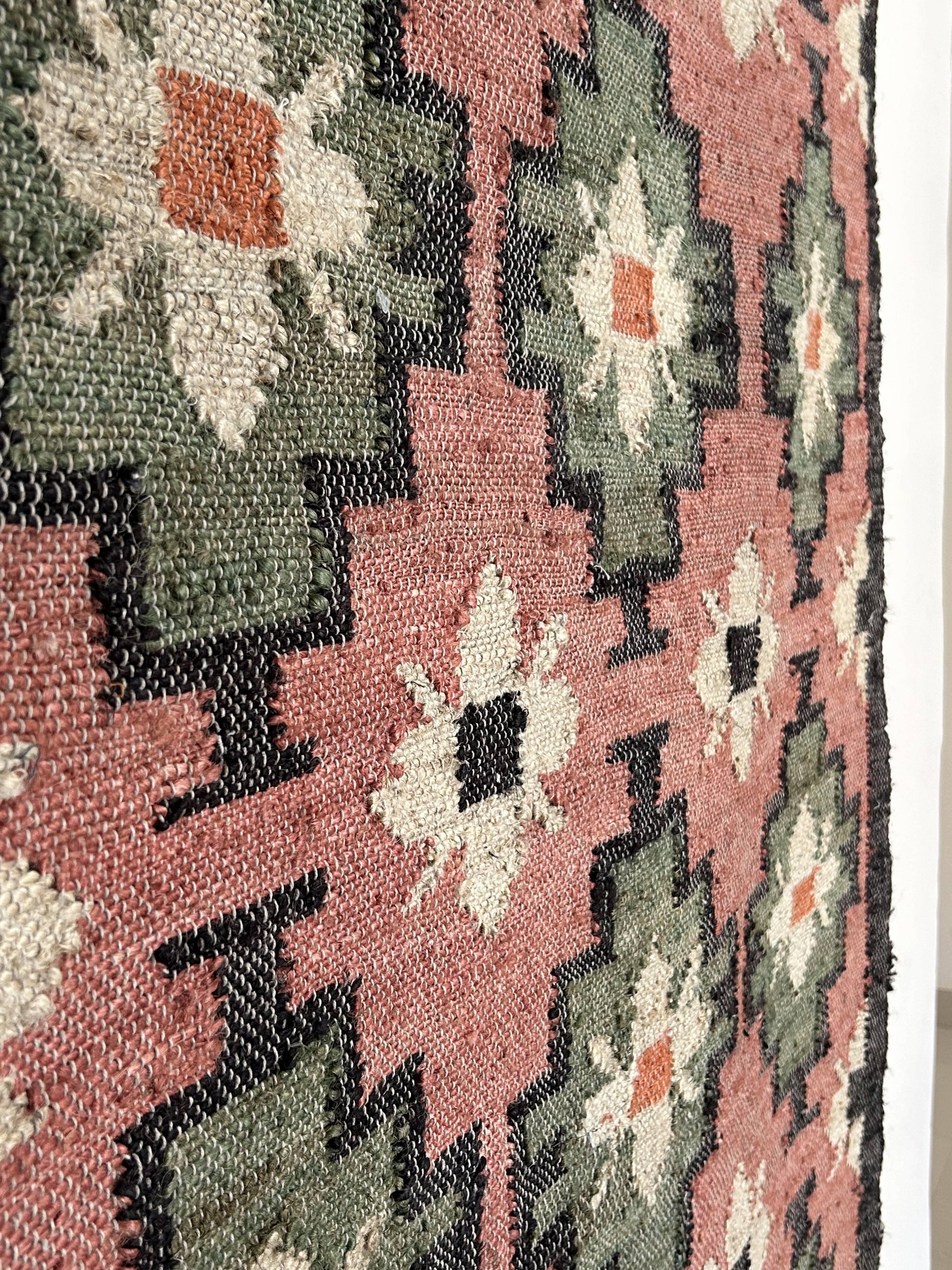 jute-cotton kilim rug, handmade