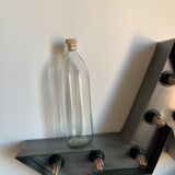 Antique glass bottle with a capacity of 1 litre and its beige cap - in very good condition!