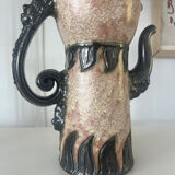 Belgian ceramic pitcher signed Sylvain Sttublet