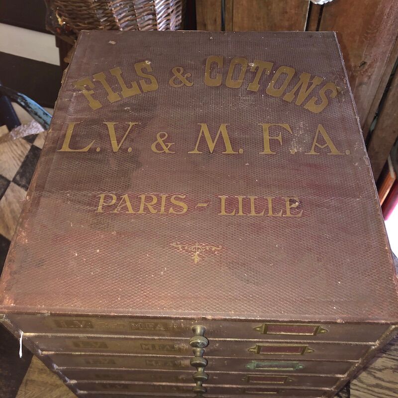 Haberdashery cabinet 8 drawers l.v. and m.f.a paris-lille