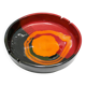 Vintage Italy red orange black ceramic ashtray 1970 Bitossi for Raymor