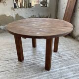 1950s round pine table with extensions