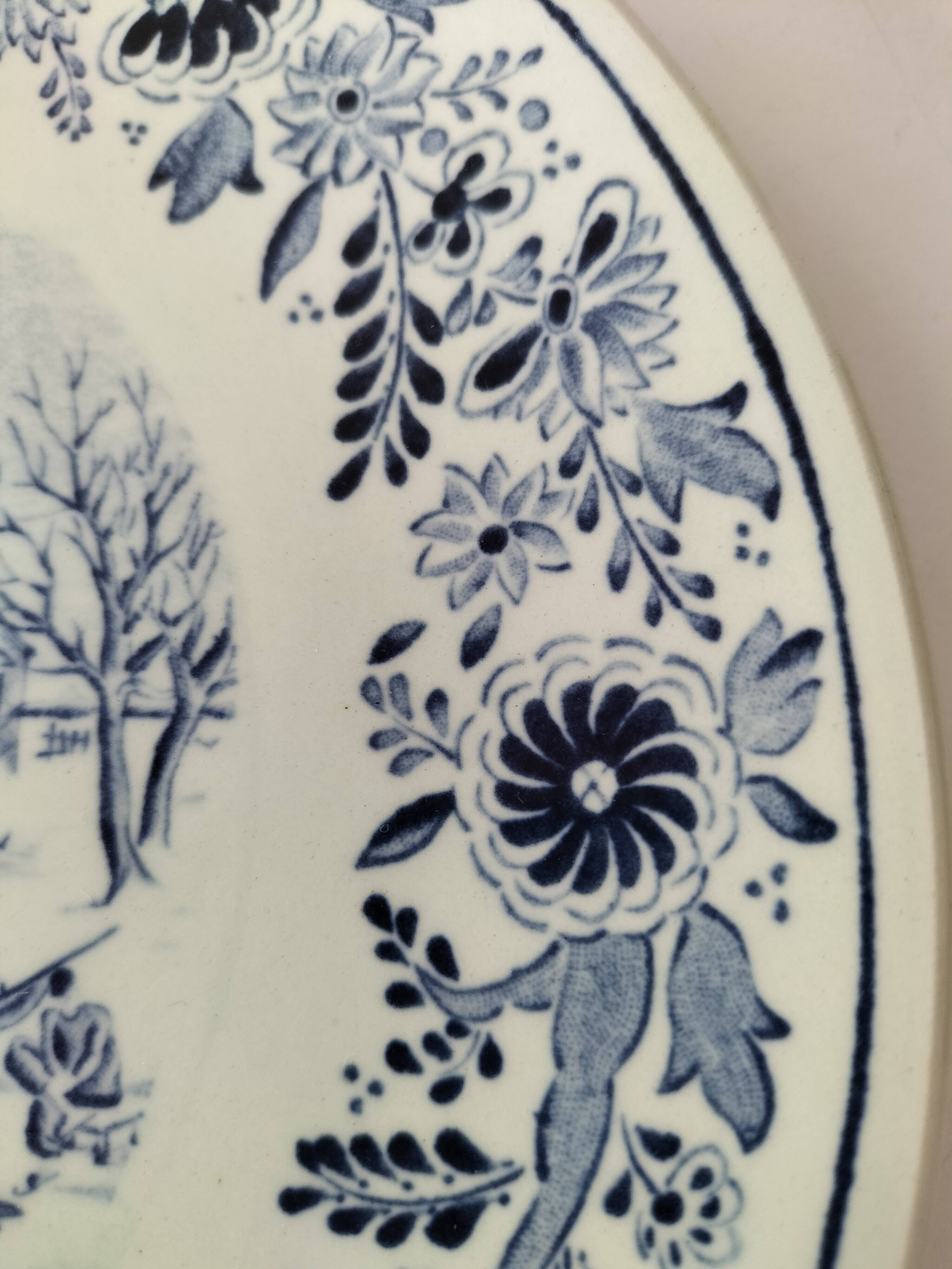 Decorative plate Boch – Delft decor, winter scene (1960s–70s)