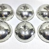 Set of silver-plated serving dishes and bells