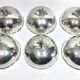 Set of silver-plated serving dishes and bells