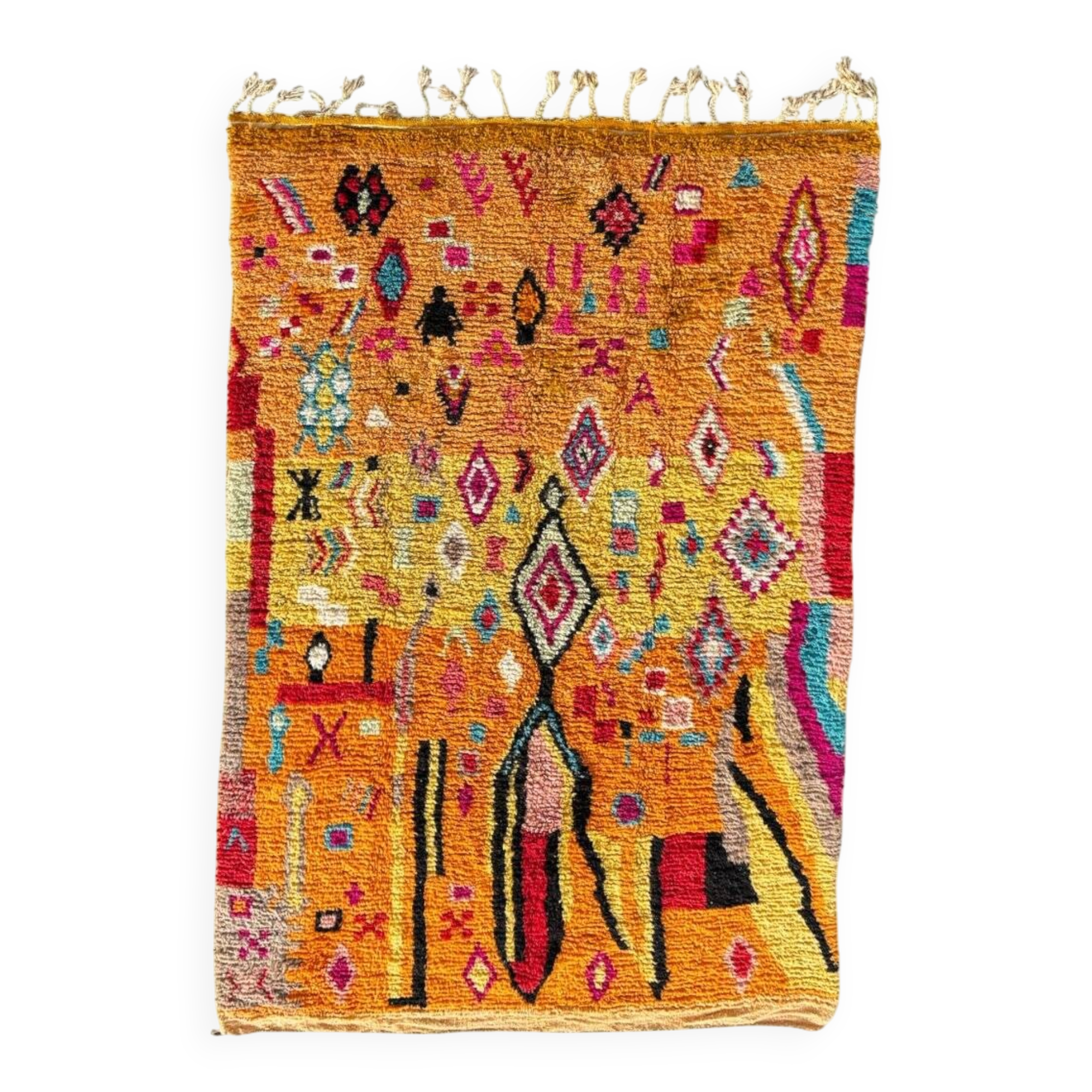 Modern Boujad Moroccan Berber rug in wool.