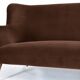 Magnificent vintage 1960s chocolate brown velvet sofa – unique piece.