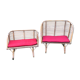 Bamboo rattan benches for kids vintage 60s