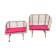 Bamboo rattan benches for kids vintage 60s