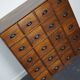 French fruitwood apothecary cabinet, ca 1950s
