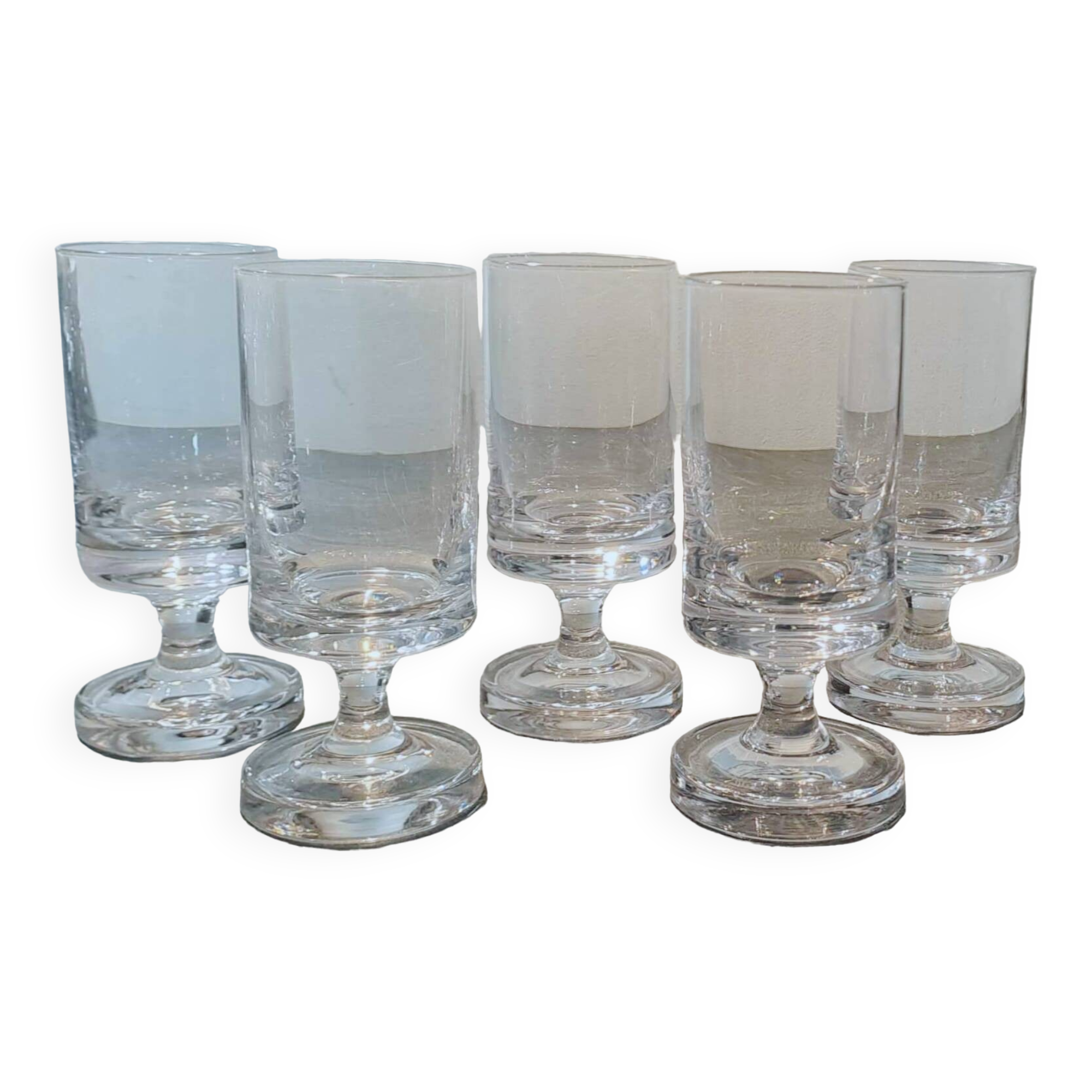 Set of 5 Cristal D'Arques wine glasses, New Line model
