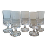 Set of 5 Cristal D'Arques wine glasses, New Line model