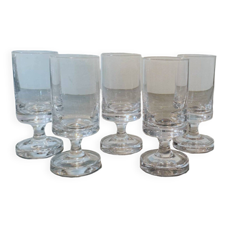 Set of 5 Cristal D'Arques wine glasses, New Line model