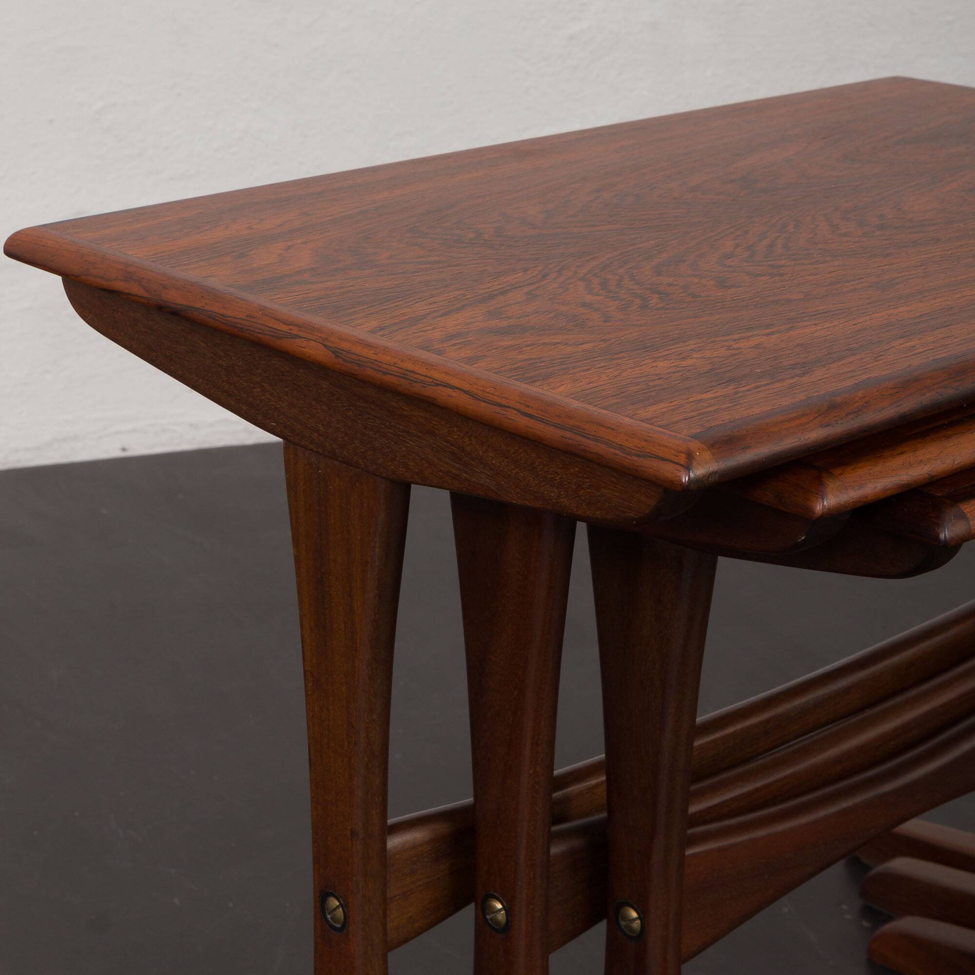 Kai Kristiansen rosewood nesting tables for Vildbjerg Möbelfabrik, Denmark