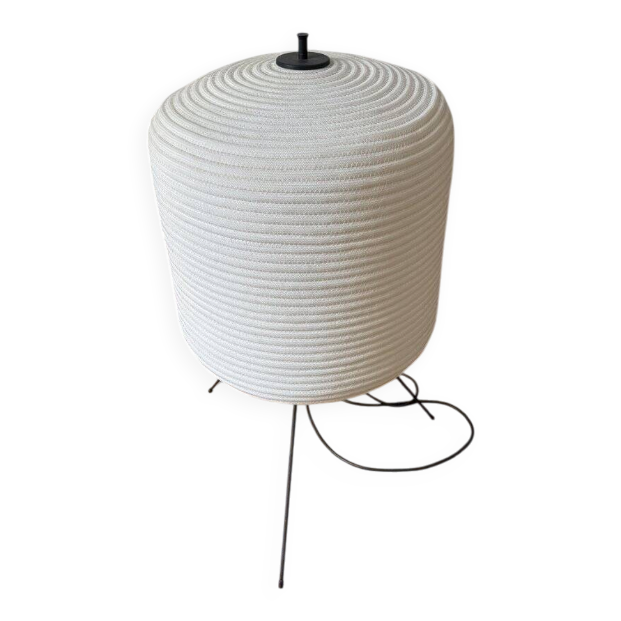 Large table lamp - woven cord shade