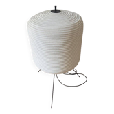 Grande lampe à poser - abat-jour corde tressée