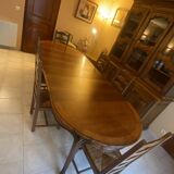 Table in solid cherry wood in Louis XV style.