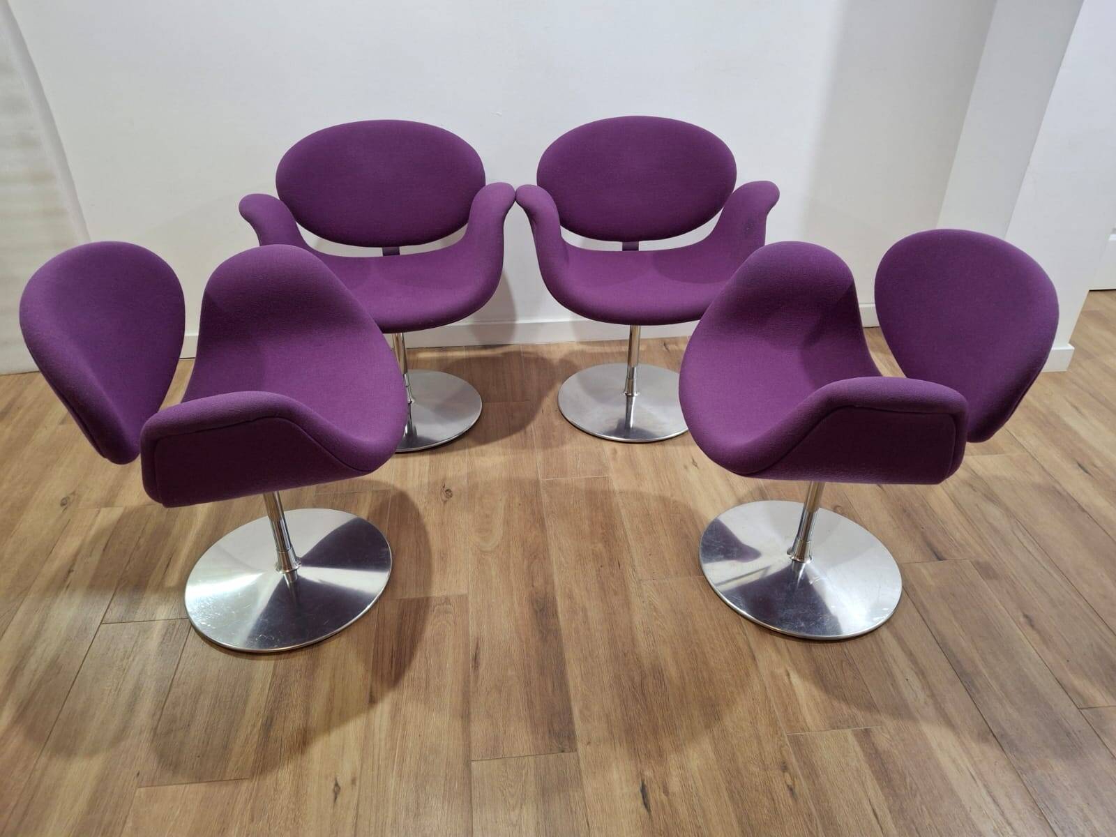 Set of 4 armchairs, Tulip, Pierre Paulin, Netherlands 1980s