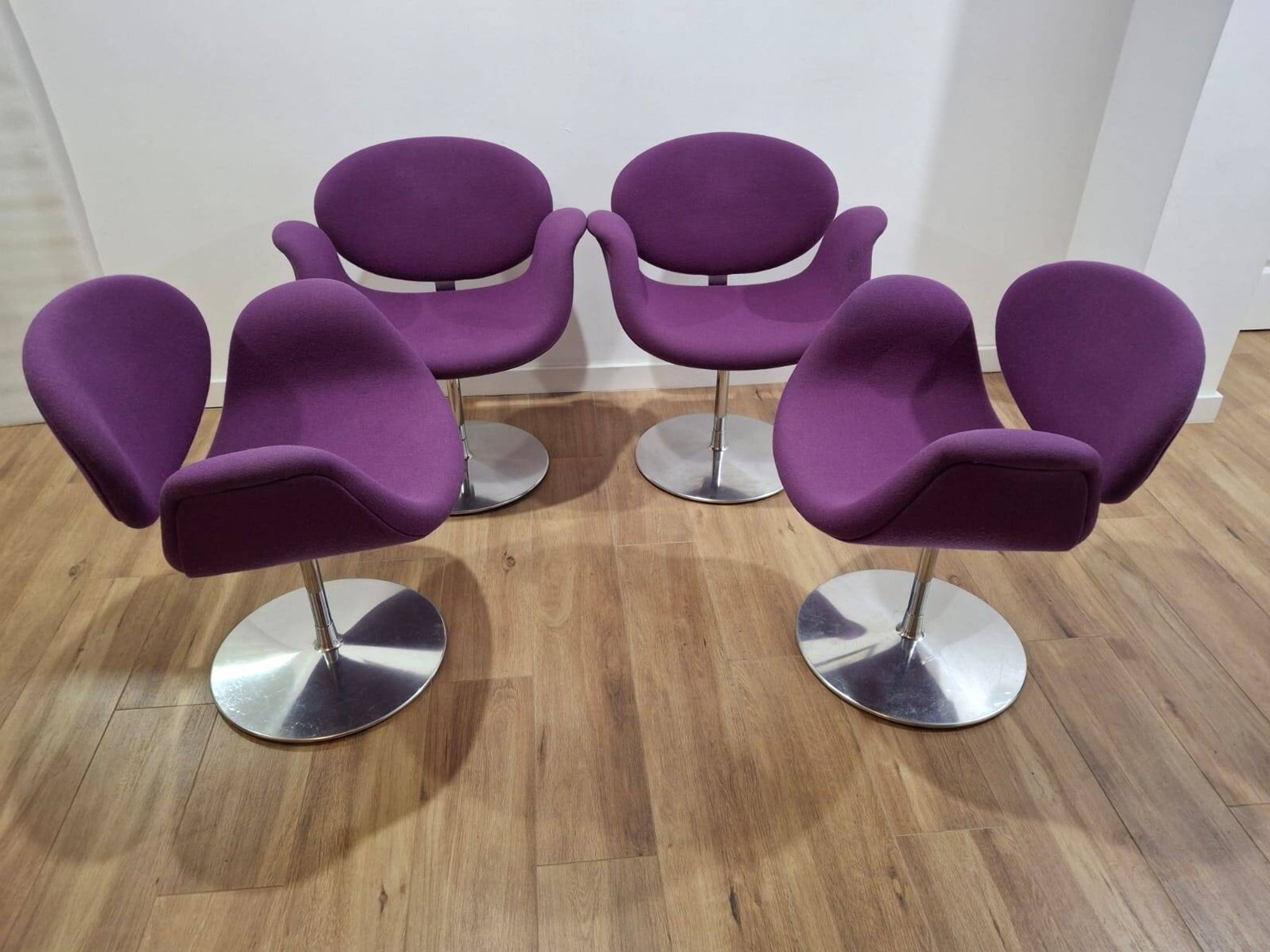 Ensemble de 4 fauteuils, Tulip, Pierre Paulin, Pays-Bas années 1980.