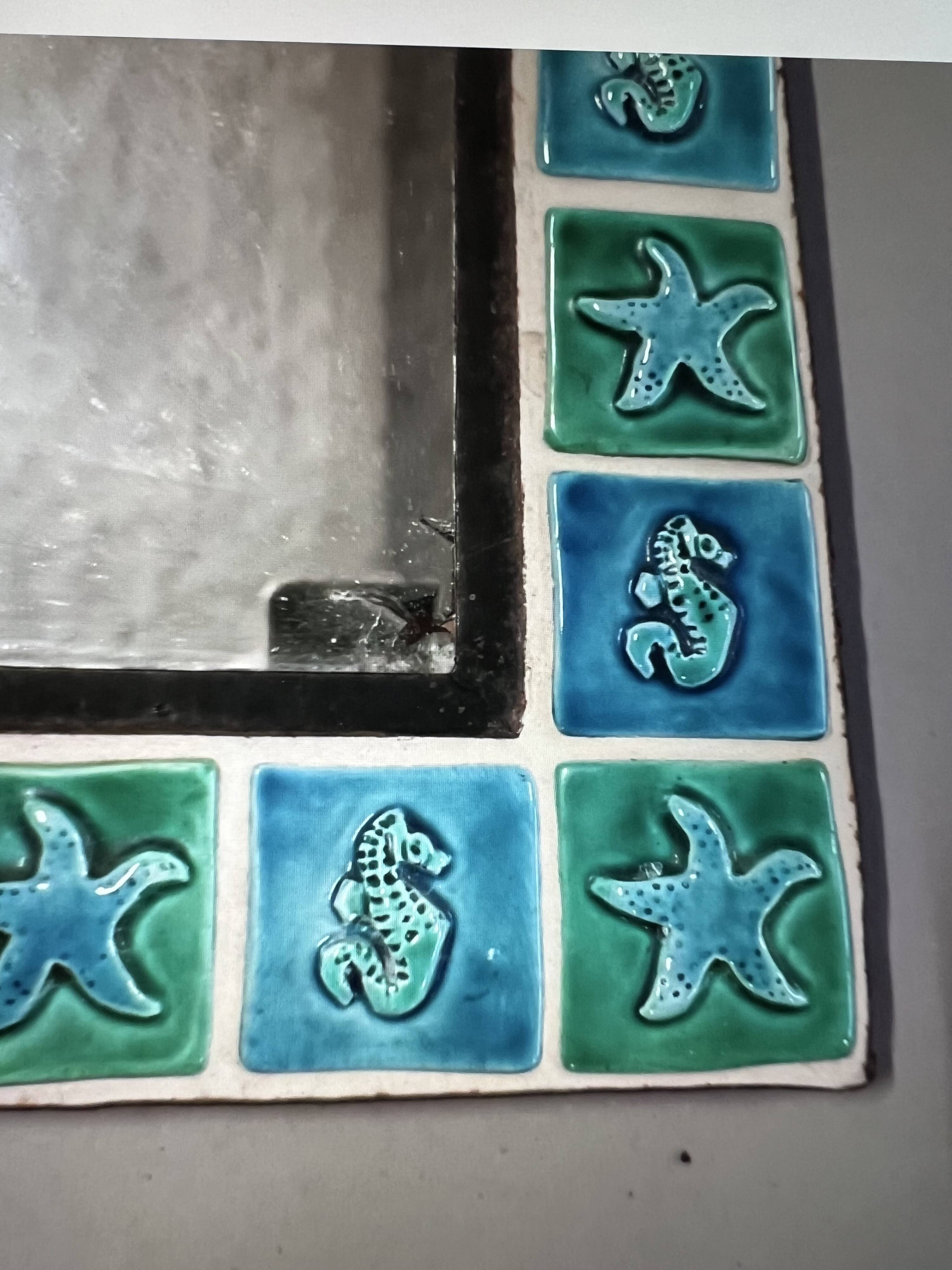 Ceramic mirror Odette Dijeux