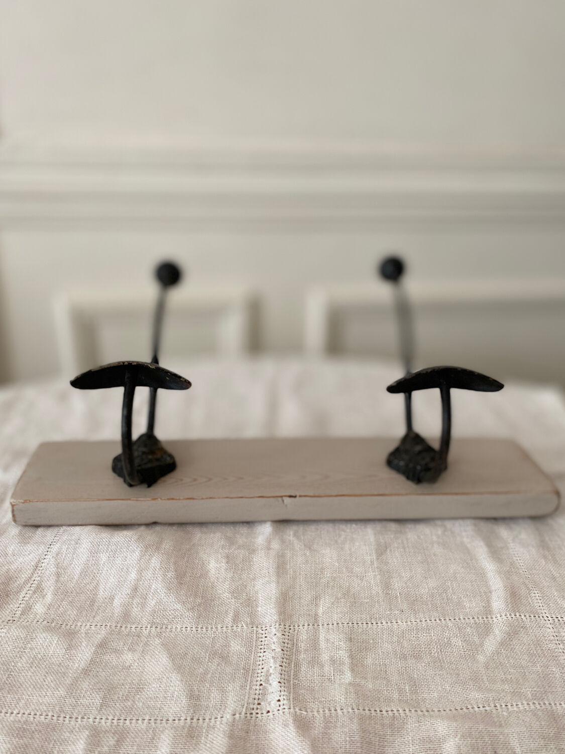 Hook 2 branches wood and metal