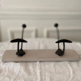 Hook 2 branches wood and metal