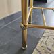 Table d'appoint vintage laiton et verre