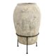 Large terracotta jar on foot