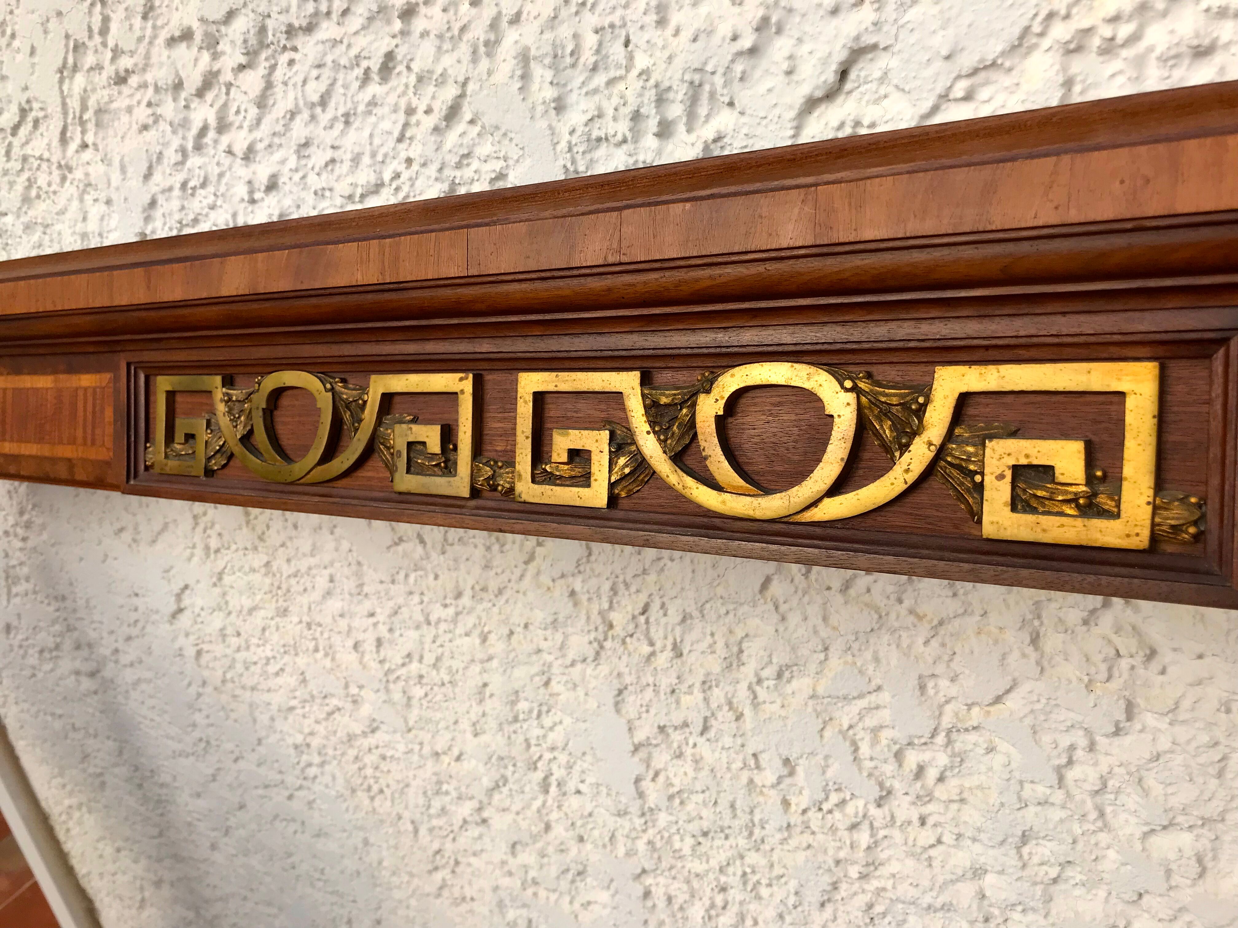 Art deco inlaid and bronze 3-door wardrobe circa 1920