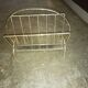 Vintage metal metal perforated magazine holder